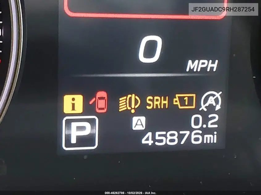 2024 SUBARU XV VIN JF2GUADC9RH287254 — фото 16