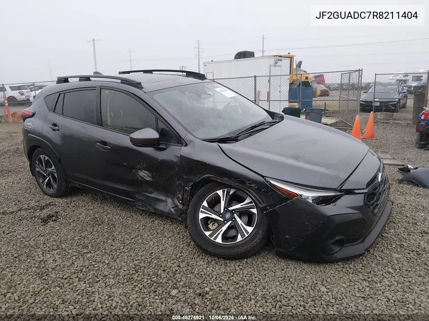SUBARU XV 2024, VIN JF2GUADC7R8211404