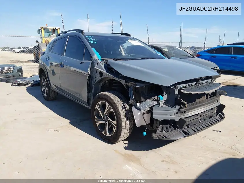 SUBARU XV 2024, VIN JF2GUADC2RH214498