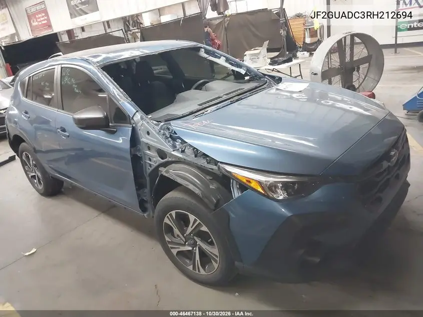 SUBARU XV 2024, VIN JF2GUADC3RH212694
