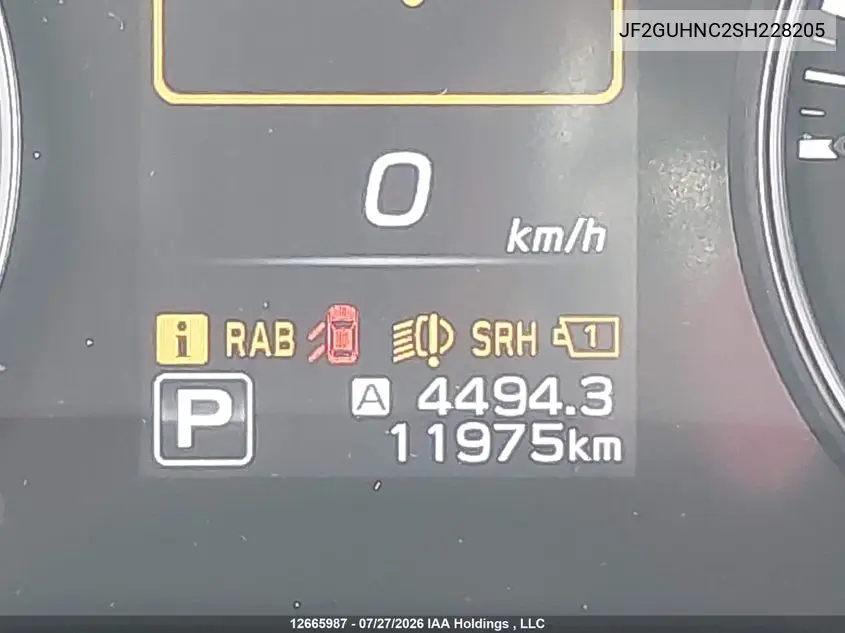 2025 SUBARU XV VIN JF2GUHNC2SH228205 — фото 16