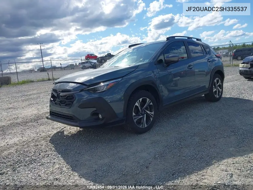 2025 SUBARU XV VIN JF2GUADC2SH335537 — фото 2