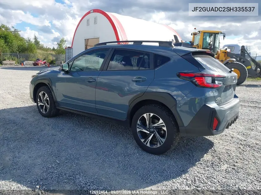 2025 SUBARU XV VIN JF2GUADC2SH335537 — фото 3