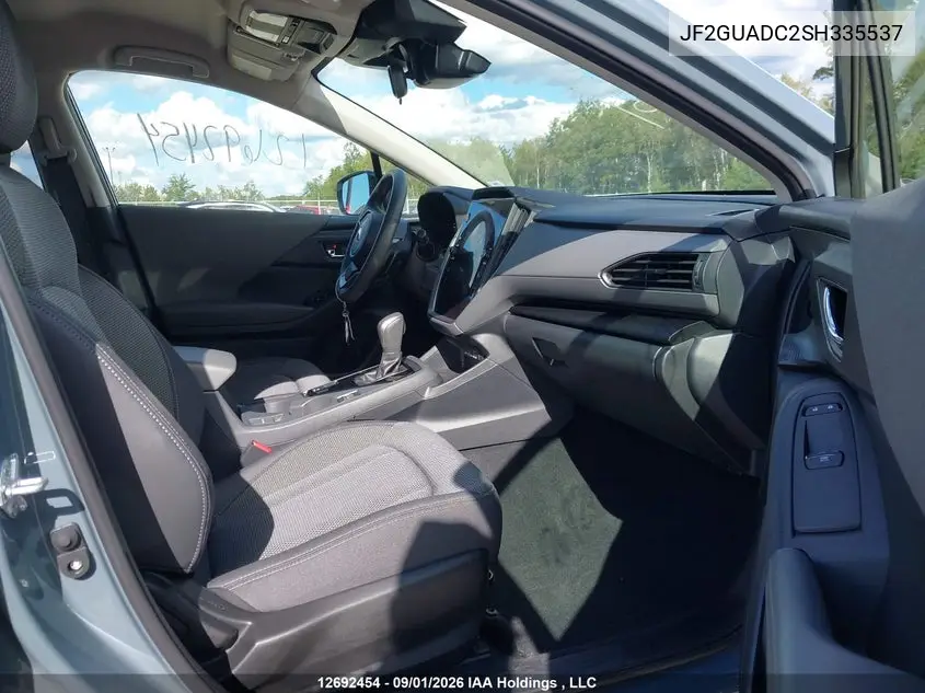2025 SUBARU XV VIN JF2GUADC2SH335537 — фото 5