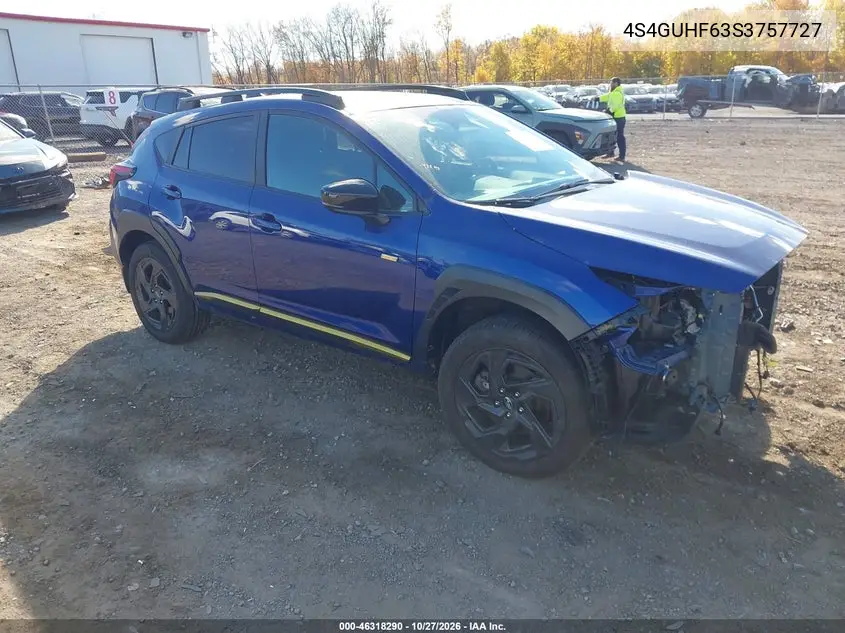 SUBARU XV 2025, VIN 4S4GUHF63S3757727