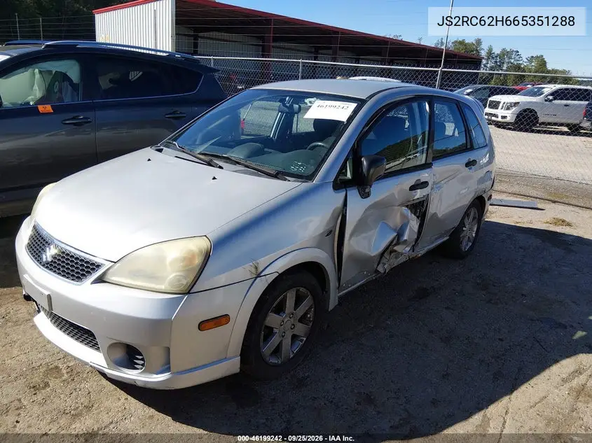 2006 SUZUKI AERIO VIN JS2RC62H665351288 — фото 2