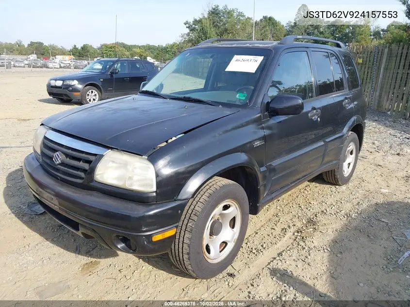 2002 SUZUKI GRAND VITARA VIN JS3TD62V924157553 — фото 2