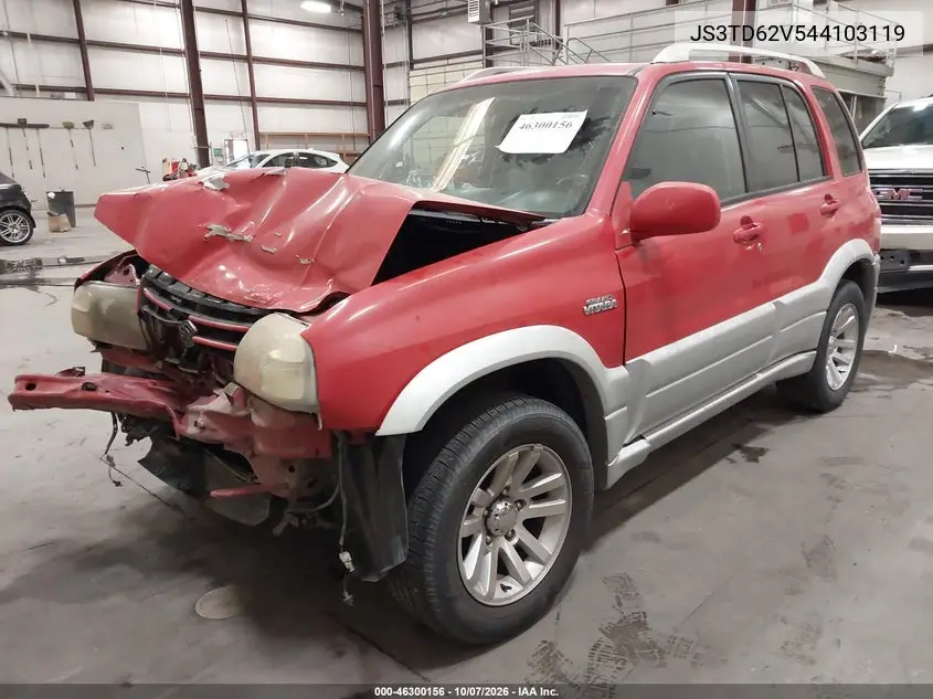 2004 SUZUKI GRAND VITARA VIN JS3TD62V544103119 — фото 2