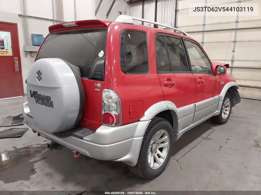 2004 SUZUKI GRAND VITARA VIN JS3TD62V544103119 — фото 4