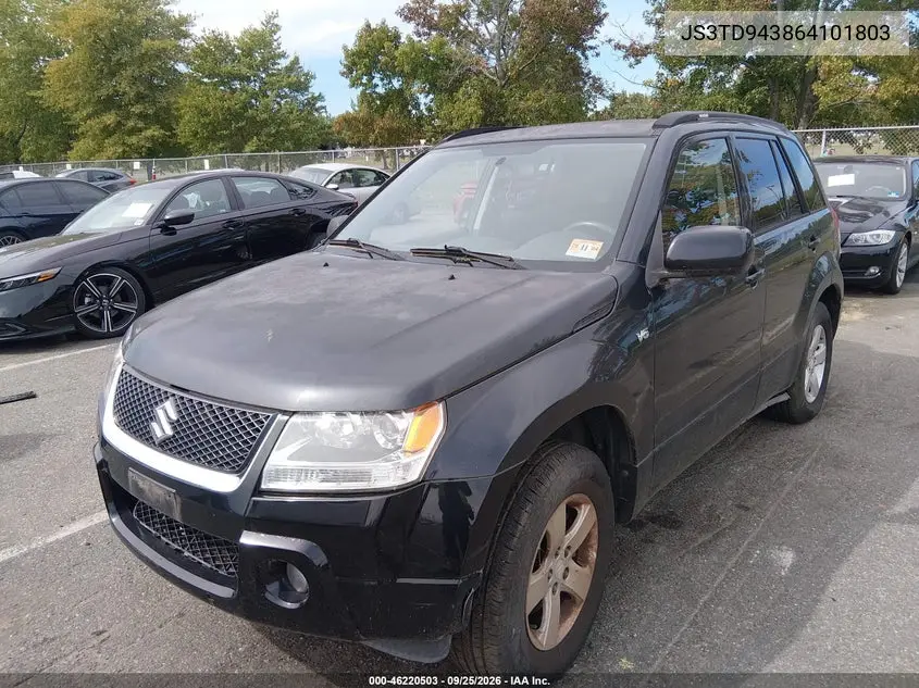 2006 SUZUKI GRAND VITARA VIN JS3TD943864101803 — фото 2
