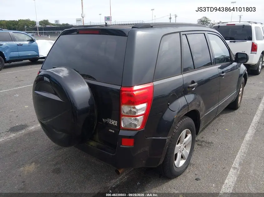 2006 SUZUKI GRAND VITARA VIN JS3TD943864101803 — фото 4