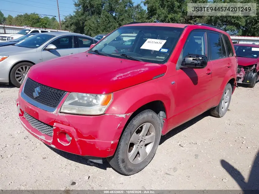 2007 SUZUKI GRAND VITARA VIN JS3TE944574201249 — фото 2