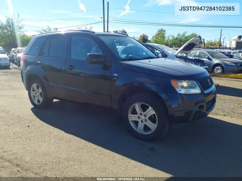 SUZUKI GRAND VITARA 2008, VIN JS3TD947284102385
