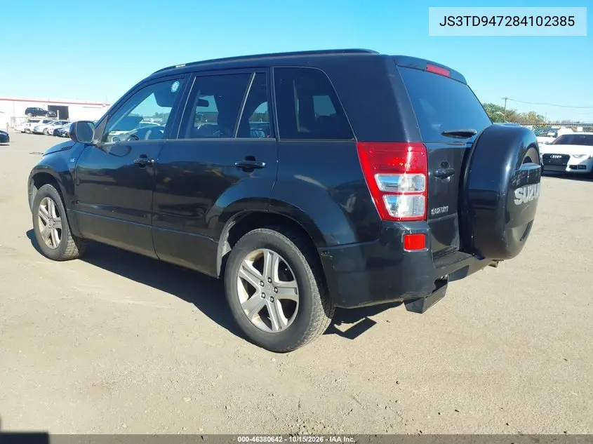 2008 SUZUKI GRAND VITARA VIN JS3TD947284102385 — фото 3