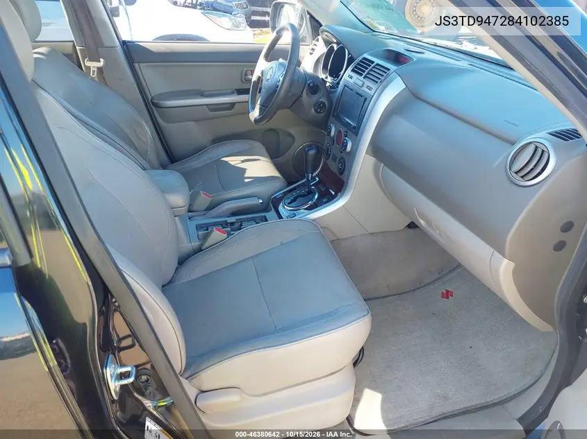 2008 SUZUKI GRAND VITARA VIN JS3TD947284102385 — фото 5