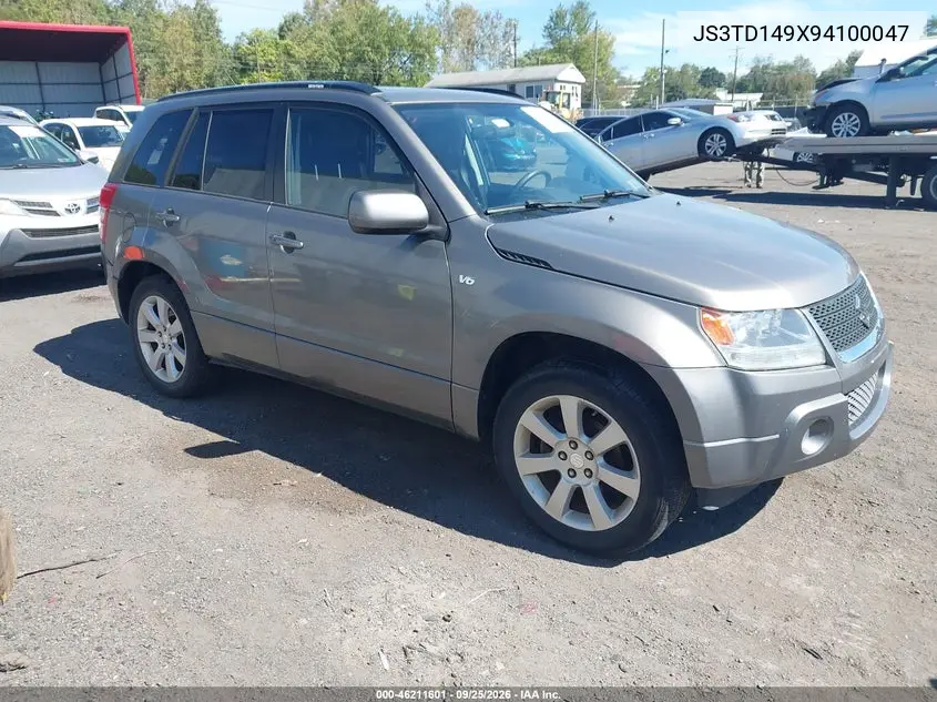 SUZUKI GRAND VITARA 2009, VIN JS3TD149X94100047