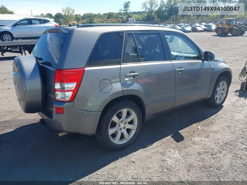 2009 SUZUKI GRAND VITARA VIN JS3TD149X94100047 — фото 4
