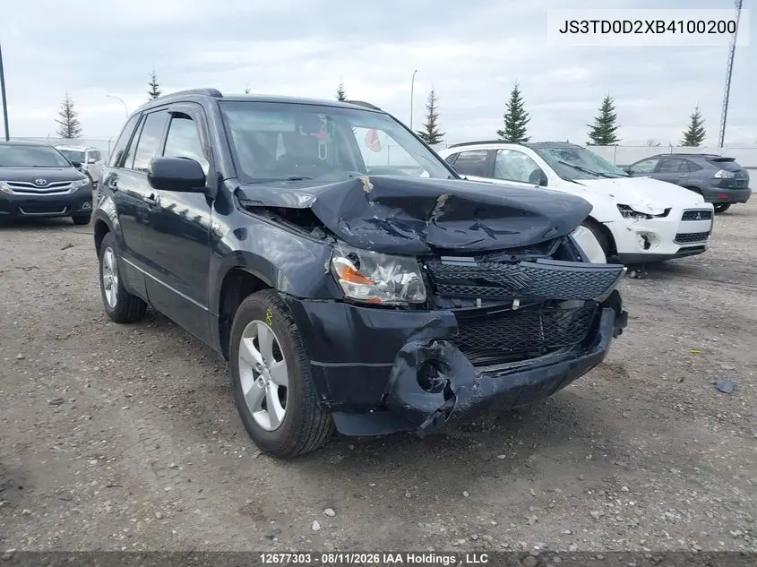 SUZUKI GRAND VITARA 2011, VIN JS3TD0D2XB4100200