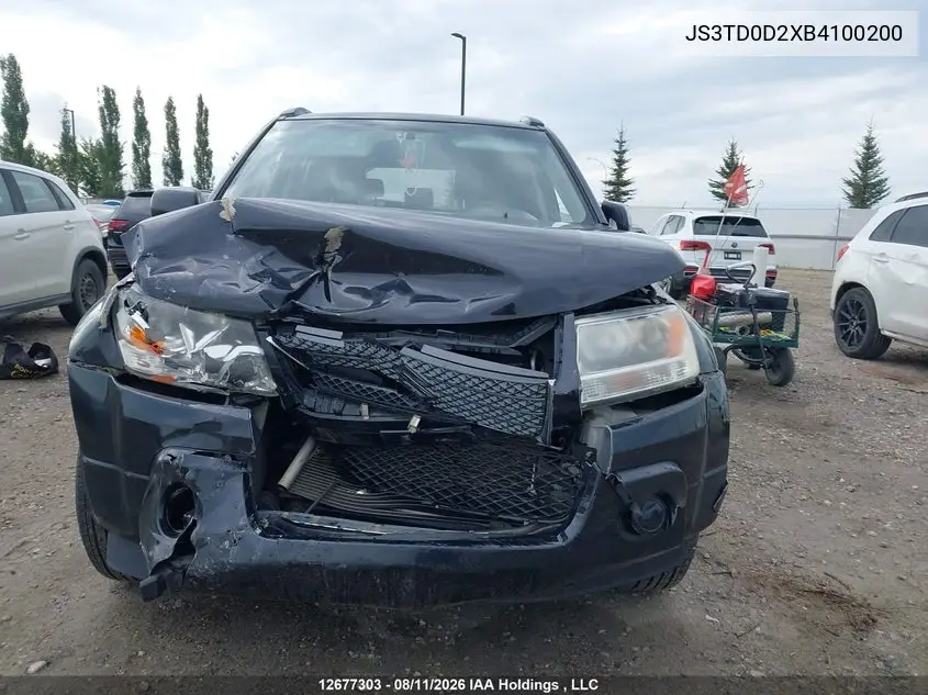 2011 SUZUKI GRAND VITARA VIN JS3TD0D2XB4100200 — фото 10