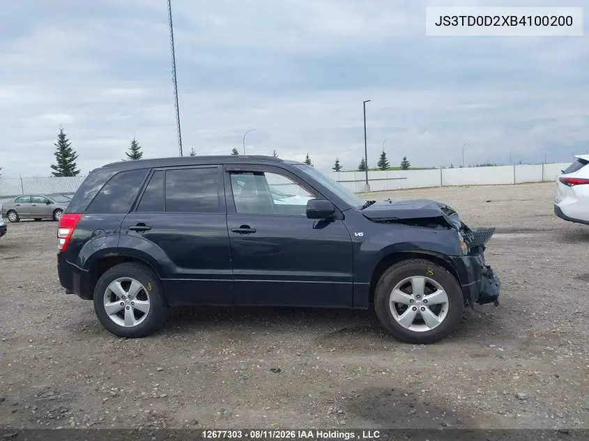 2011 SUZUKI GRAND VITARA VIN JS3TD0D2XB4100200 — фото 11