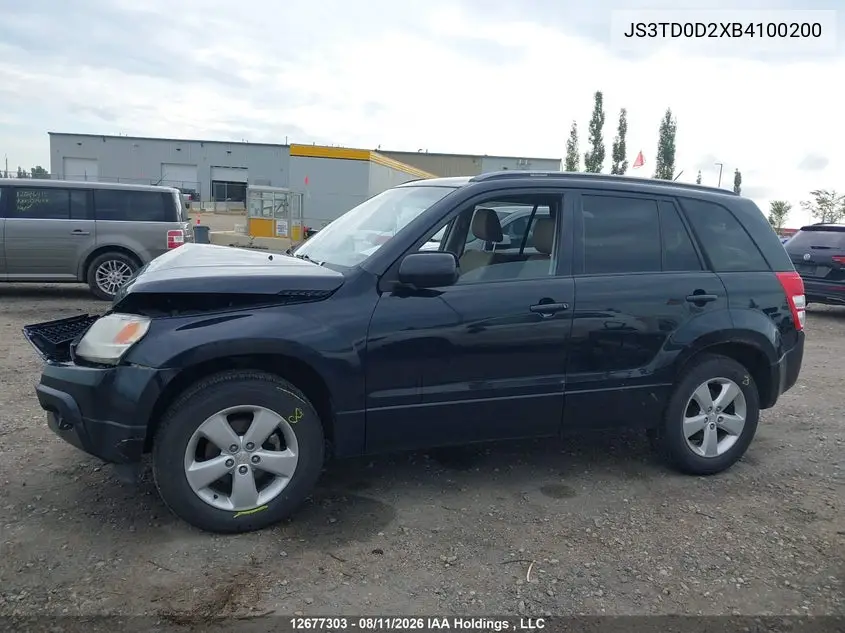 2011 SUZUKI GRAND VITARA VIN JS3TD0D2XB4100200 — фото 12