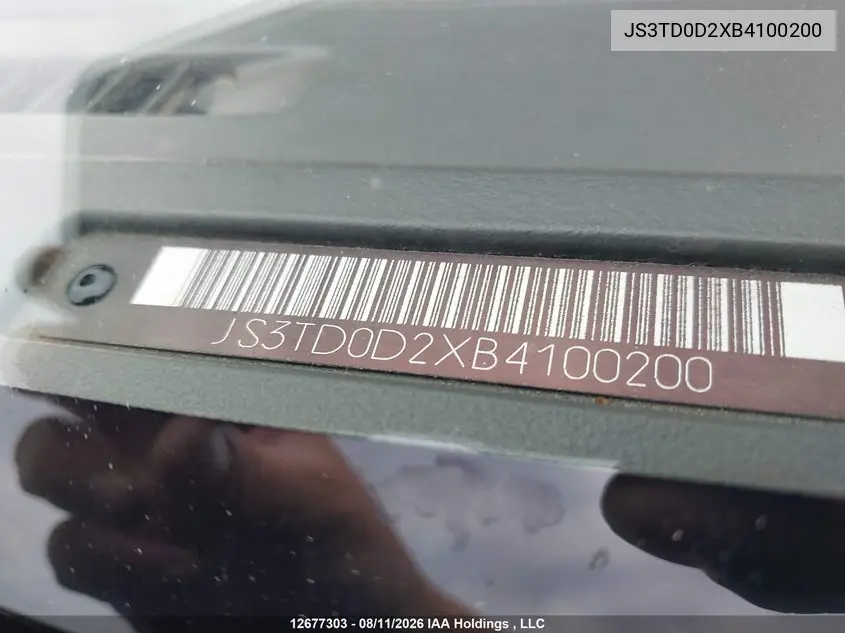 2011 SUZUKI GRAND VITARA VIN JS3TD0D2XB4100200 — фото 18
