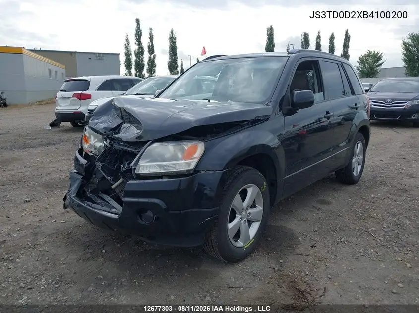 2011 SUZUKI GRAND VITARA VIN JS3TD0D2XB4100200 — фото 2
