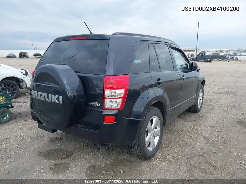 2011 SUZUKI GRAND VITARA VIN JS3TD0D2XB4100200 — фото 4
