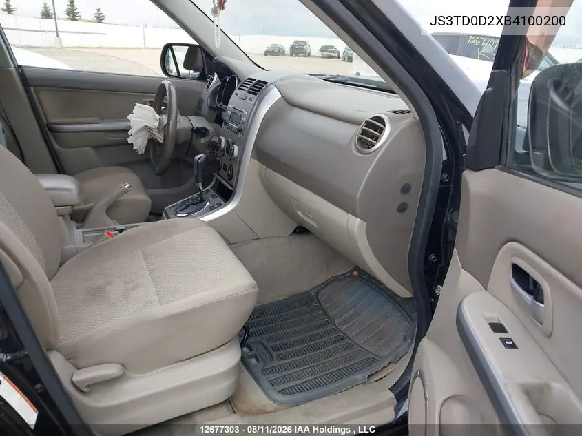 2011 SUZUKI GRAND VITARA VIN JS3TD0D2XB4100200 — фото 5