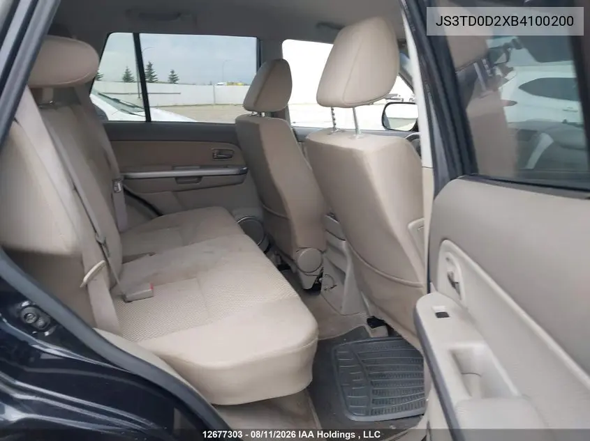 2011 SUZUKI GRAND VITARA VIN JS3TD0D2XB4100200 — фото 8
