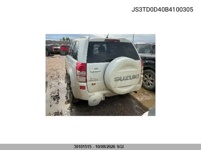 2011 SUZUKI GRAND VITARA VIN JS3TD0D40B4100305 — фото 10