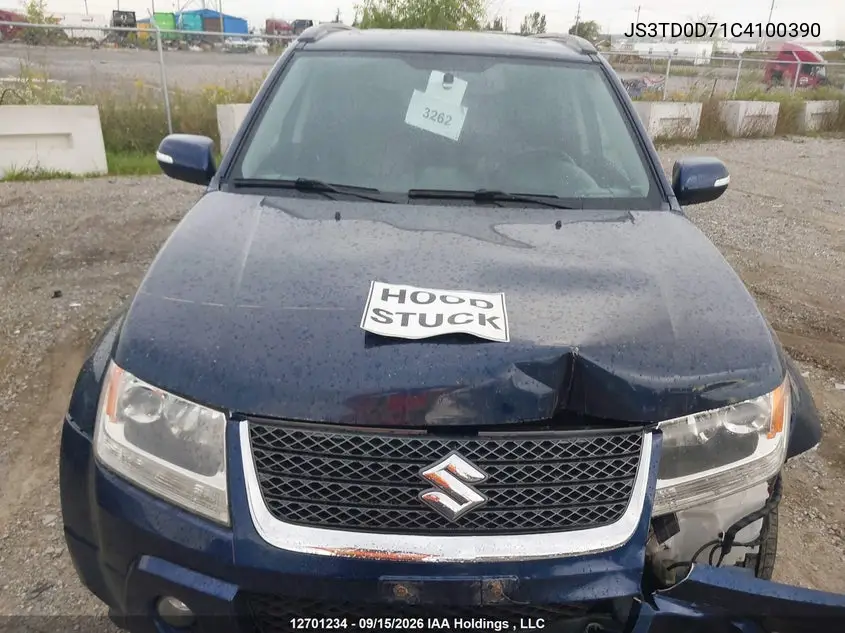 2012 SUZUKI GRAND VITARA VIN JS3TD0D71C4100390 — фото 10