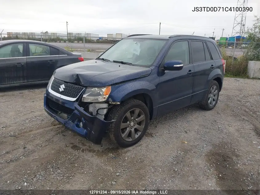 2012 SUZUKI GRAND VITARA VIN JS3TD0D71C4100390 — фото 2