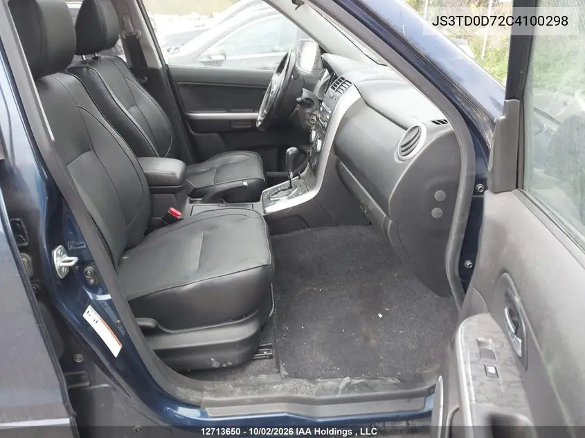 2012 SUZUKI GRAND VITARA VIN JS3TD0D72C4100298 — фото 5