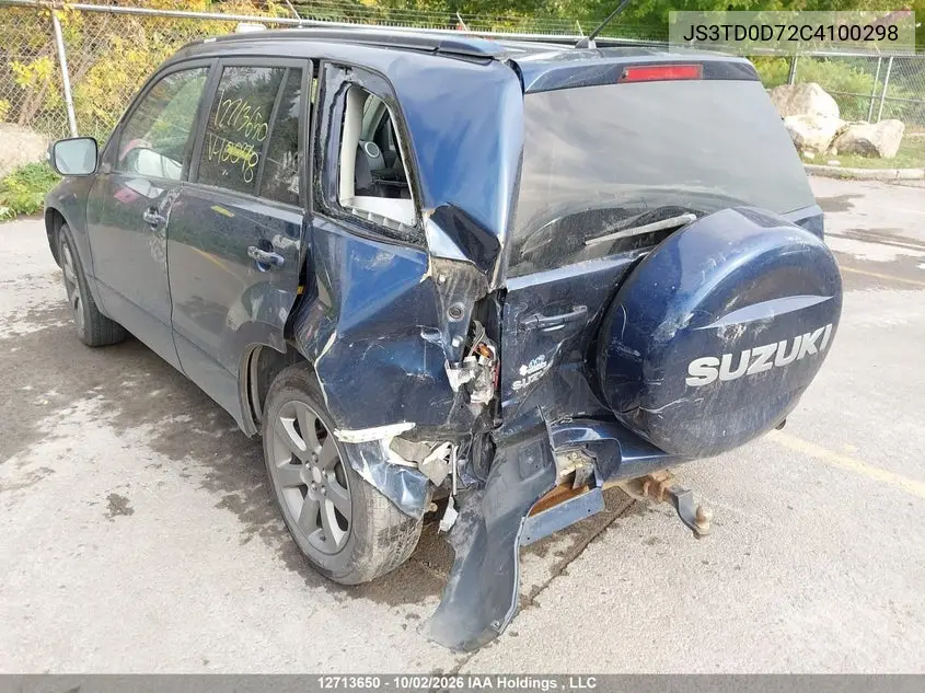 2012 SUZUKI GRAND VITARA VIN JS3TD0D72C4100298 — фото 6