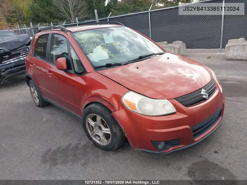 SUZUKI SX4 2008, VIN JS2YB413385112034