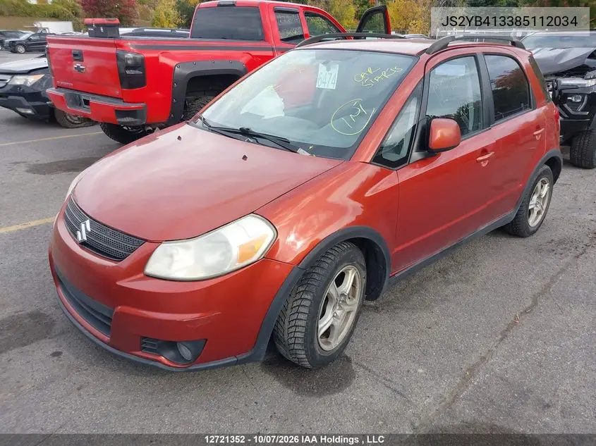 2008 SUZUKI SX4 VIN JS2YB413385112034 — фото 2