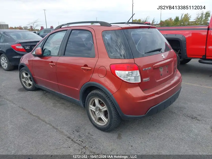 2008 SUZUKI SX4 VIN JS2YB413385112034 — фото 3