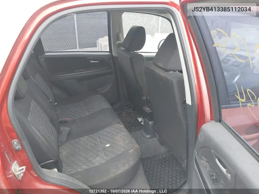 2008 SUZUKI SX4 VIN JS2YB413385112034 — фото 8