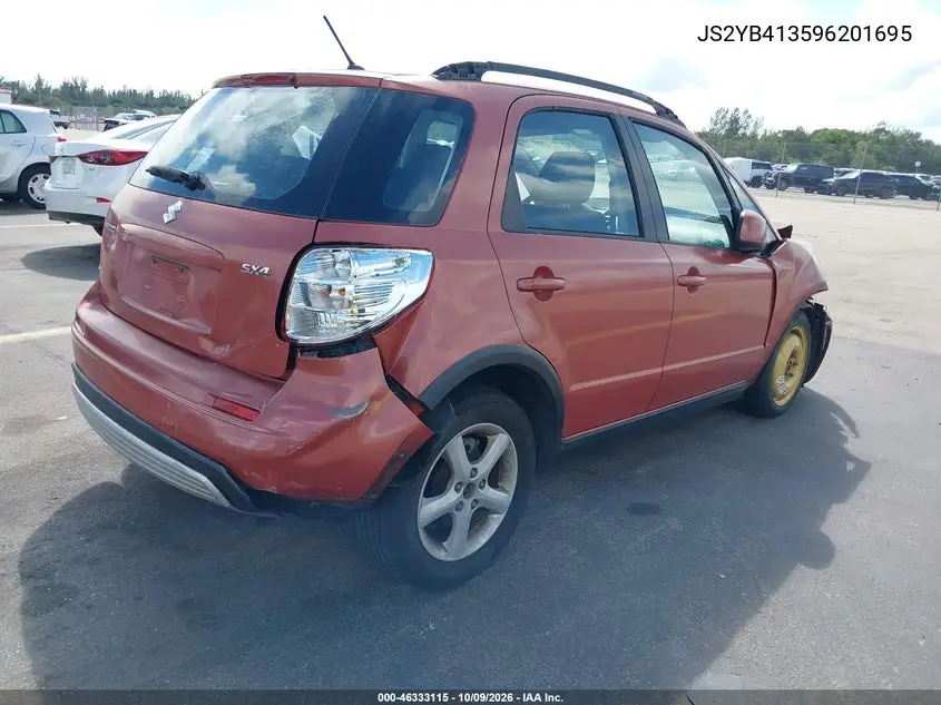 2009 SUZUKI SX4 VIN JS2YB413596201695 — фото 4