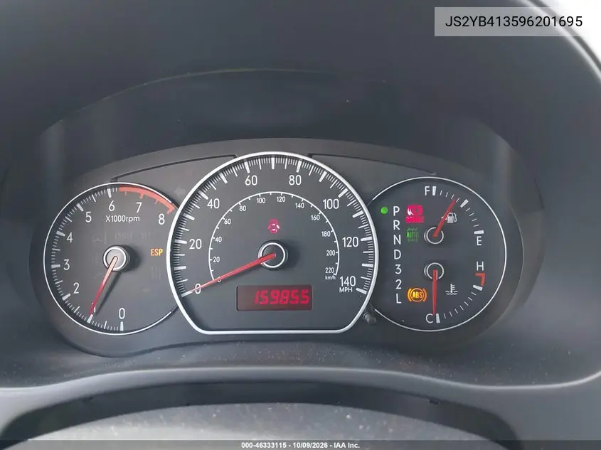2009 SUZUKI SX4 VIN JS2YB413596201695 — фото 7