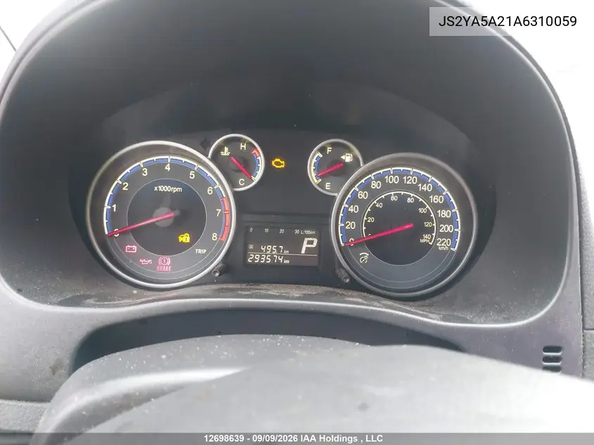 2010 SUZUKI SX4 VIN JS2YA5A21A6310059 — фото 7