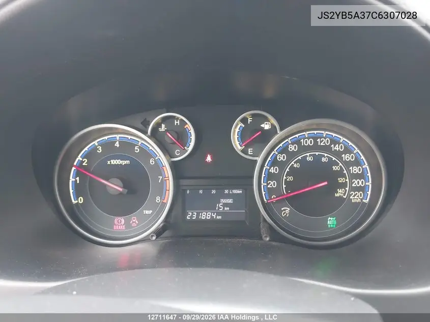 2012 SUZUKI SX4 VIN JS2YB5A37C6307028 — фото 7