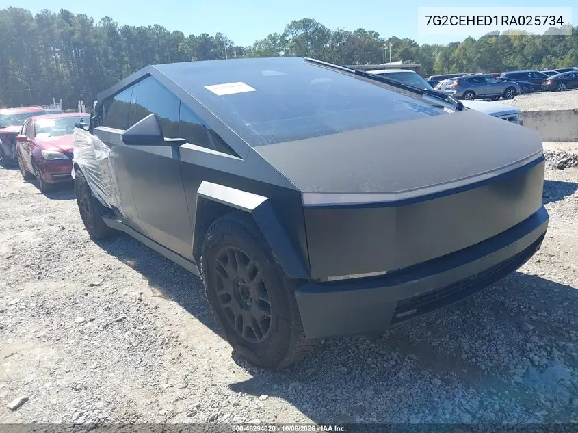 TESLA CYBERTRUCK 2024, VIN 7G2CEHED1RA025734