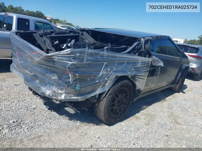 2024 TESLA CYBERTRUCK VIN 7G2CEHED1RA025734 — фото 4