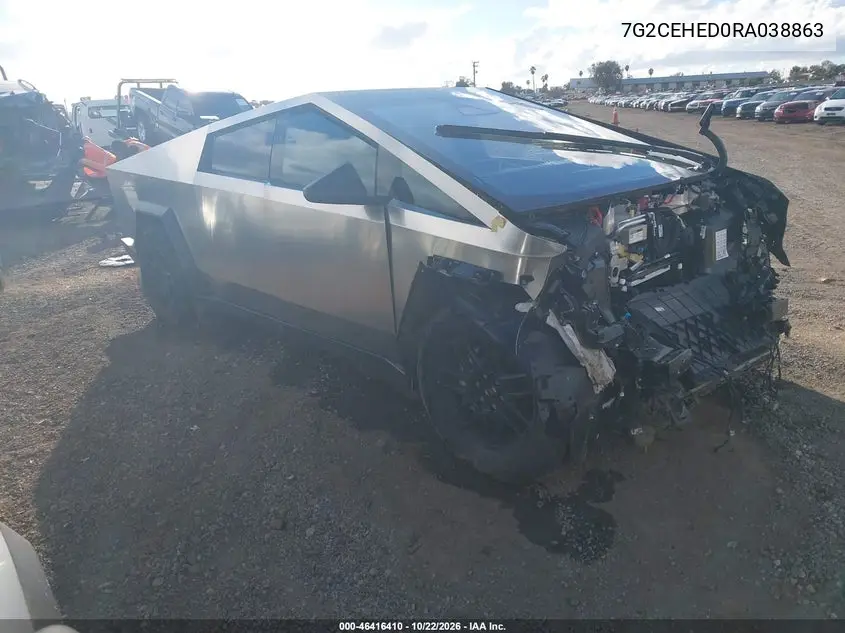 TESLA CYBERTRUCK 2024, VIN 7G2CEHED0RA038863