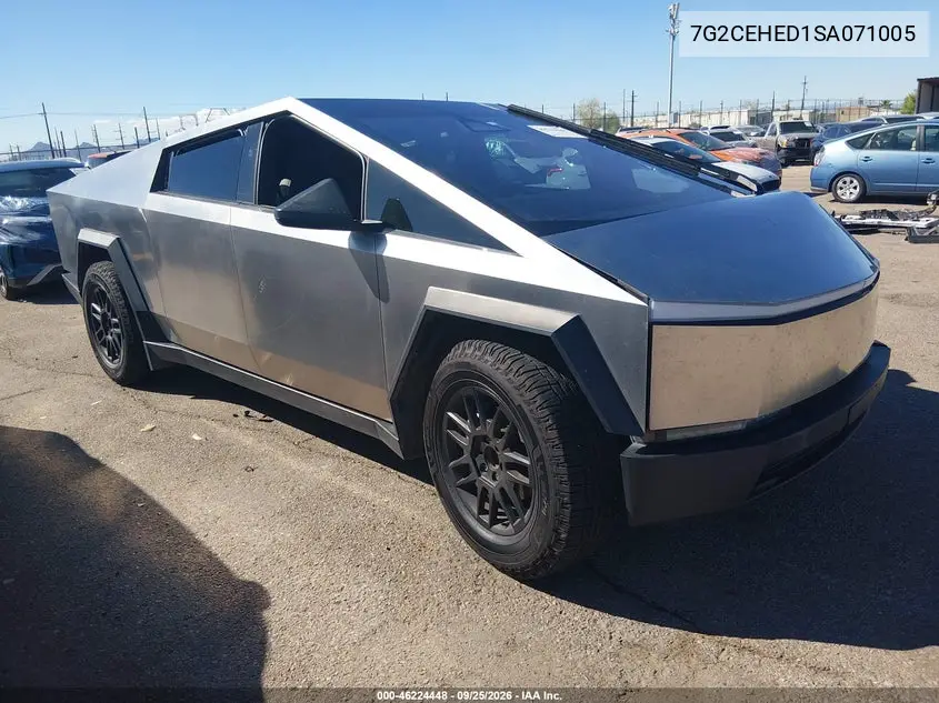 TESLA CYBERTRUCK 2025, VIN 7G2CEHED1SA071005