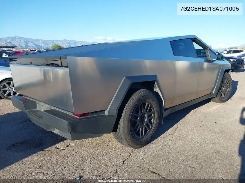 2025 TESLA CYBERTRUCK VIN 7G2CEHED1SA071005 — фото 4