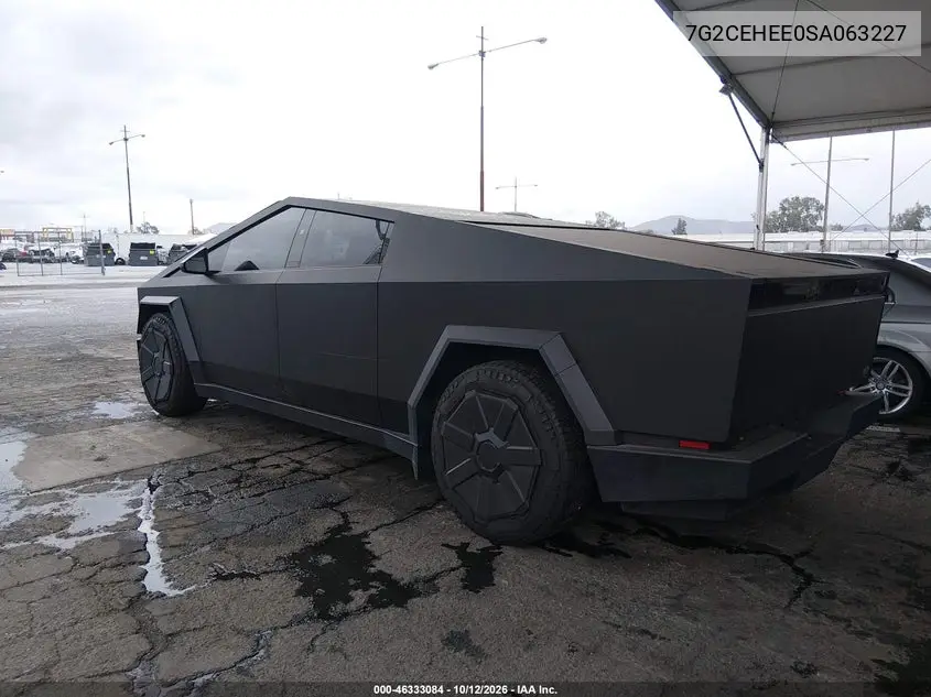2025 TESLA CYBERTRUCK VIN 7G2CEHEE0SA063227 — фото 3