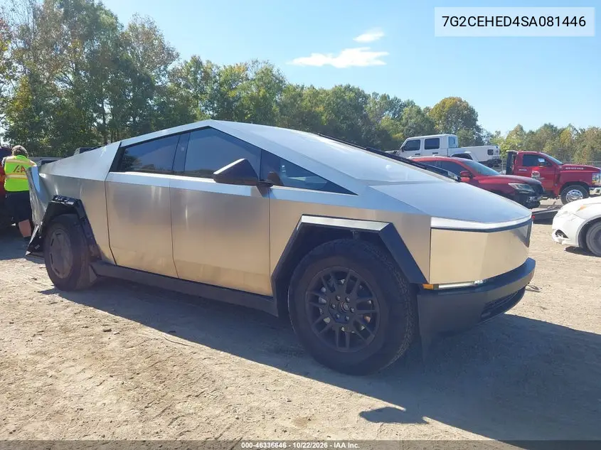 TESLA CYBERTRUCK 2025, VIN 7G2CEHED4SA081446